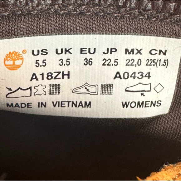 Timberland Women Glancy Ankle Bootie Lace Up Leather Color:Wheat Nubuck Size:5.5 - Picture 9 of 11